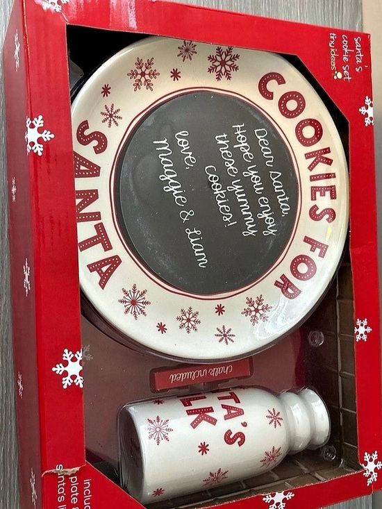 Mud Pie Other - 2016 Tiny ideas Santa's Cookie Set Holiday Plate & Mug Set